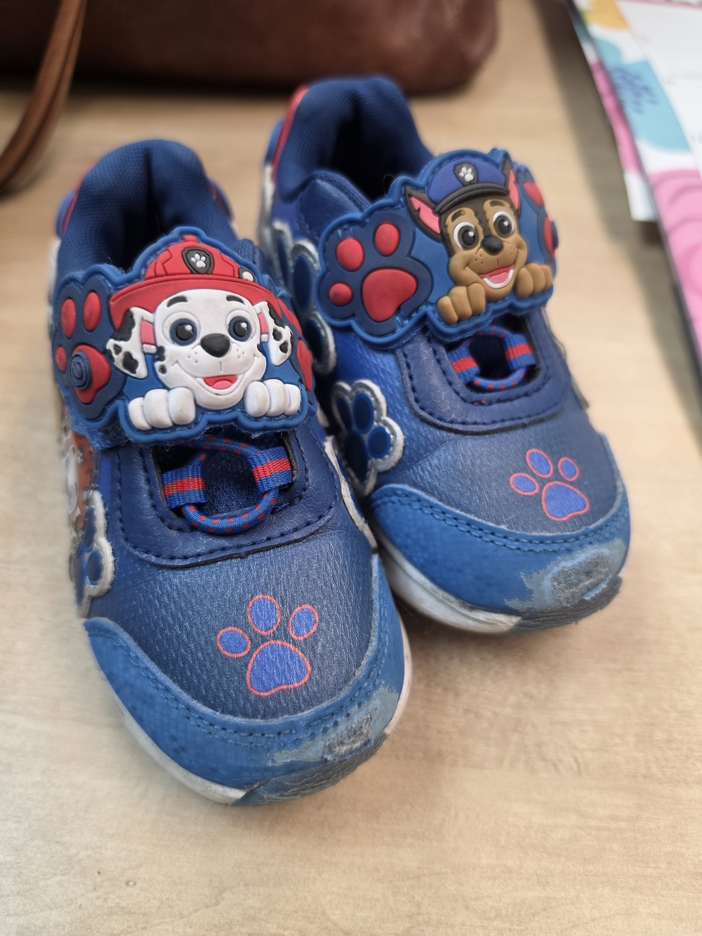 Paw Patrol Chase & Marshall Sneakers Kids Blue & Red (Toddler 7)